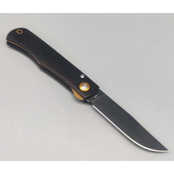 Böker Plus Rusticus Medium All Black Taschenmesser 420 Stahl Ebenholz 01BP0042