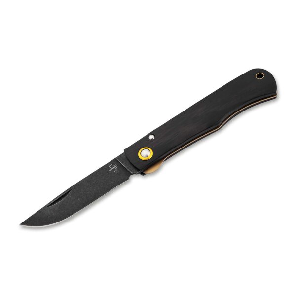 Böker Plus Rusticus Medium All Black Taschenmesser 420 Stahl Ebenholz 01BP0042