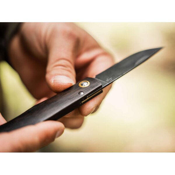 Böker Plus Rusticus Medium All Black Taschenmesser 420 Stahl Ebenholz 01BP0042