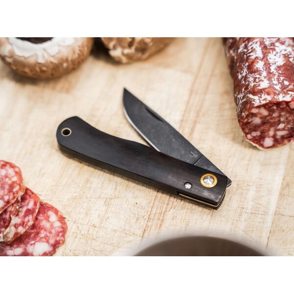 Böker Plus Rusticus Medium All Black Taschenmesser 420 Stahl Ebenholz 01BP0042