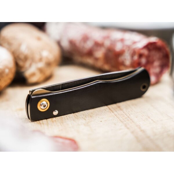 Böker Plus Rusticus Medium All Black Taschenmesser 420 Stahl Ebenholz 01BP0042