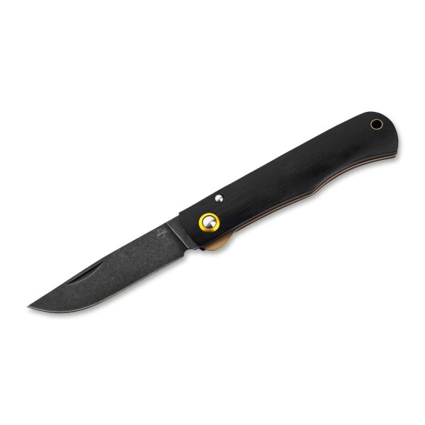 Böker Plus Rusticus All Black Taschenmesser 420 Stahl Ebenholz 01BP0040
