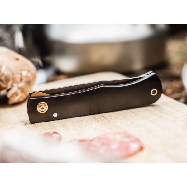Böker Plus Rusticus All Black Taschenmesser 420 Stahl Ebenholz 01BP0040