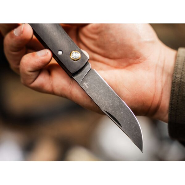 Böker Plus Rusticus All Black Taschenmesser 420 Stahl Ebenholz 01BP0040