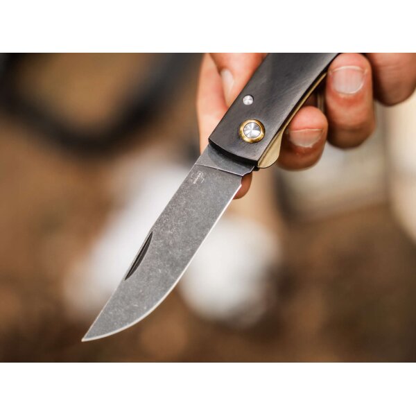 Böker Plus Rusticus All Black Taschenmesser 420 Stahl Ebenholz 01BP0040