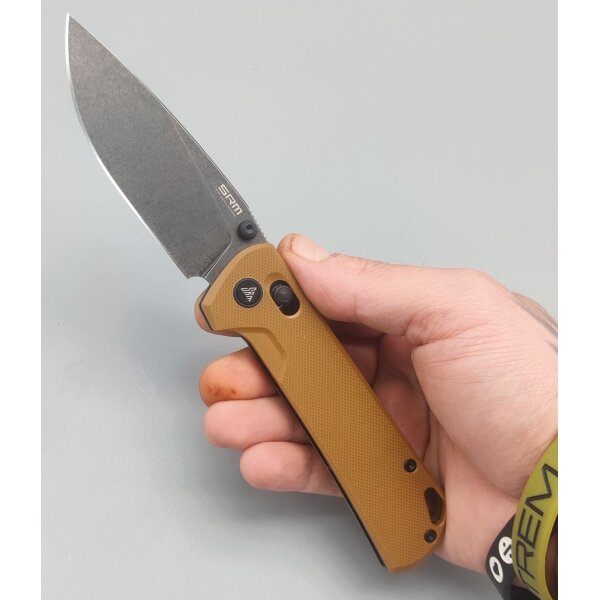 SRM Knives 168L-GW2 Ambi Lock Folder Brown
