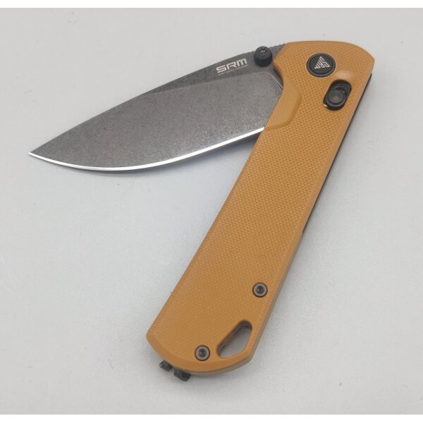SRM Knives 168L-GW2 Ambi Lock Folder Brown
