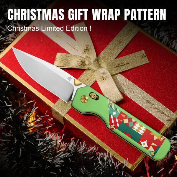 Kizer Militaw Frontflipper S45VN Stahl Aluminium G10 Christmas Edition