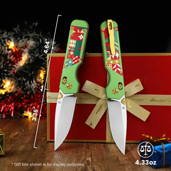 Kizer Militaw Frontflipper S45VN Stahl Aluminium G10 Christmas Edition