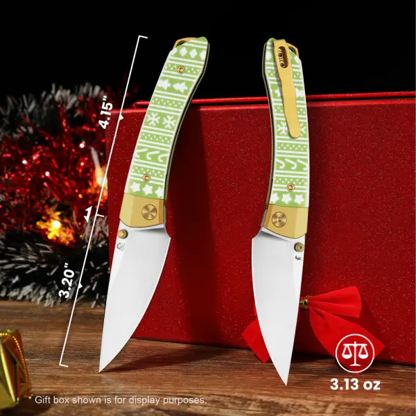 Kizer Mini MoMo S45VN Stahl Aluminium & G10 Christmas Edition