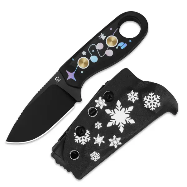 Kizer Beaver Fixed Blade EDC D2 Stahl G10 Christmas Edition