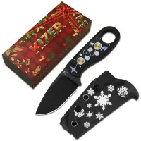 Kizer Beaver Fixed Blade EDC D2 Stahl G10 Christmas Edition