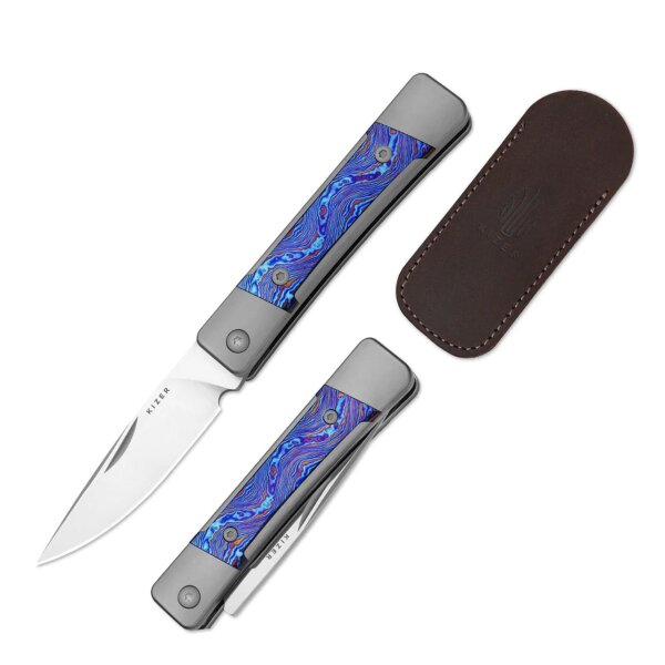 Kizer Little Grand M390 Stahl Titan & Timascus Gentlemen Slipjoint