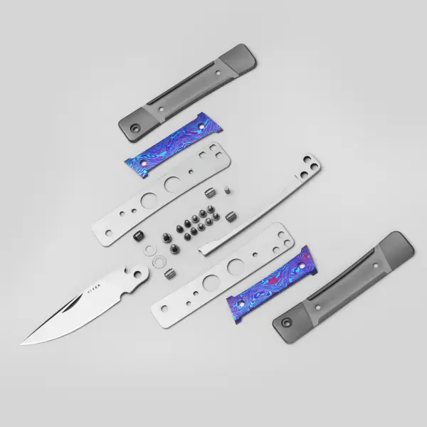Kizer Little Grand M390 Stahl Titan & Timascus Gentlemen Slipjoint