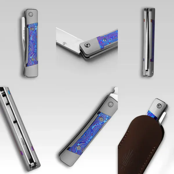 Kizer Little Grand M390 Stahl Titan & Timascus Gentlemen Slipjoint