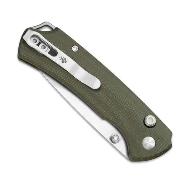 Kizer T1 BD Button Lock Folder Nitro-V Stahl Micarta