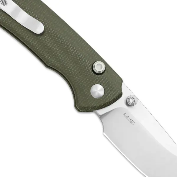 Kizer T1 BD Button Lock Folder Nitro-V Stahl Micarta