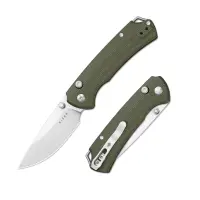 Kizer T1 BD Button Lock Folder Nitro-V Stahl Micarta