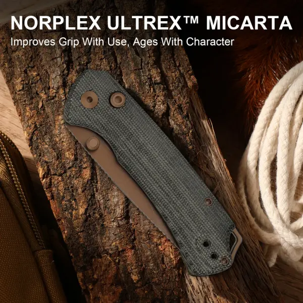 Kizer T1 BD Button Lock Folder Nitro-V Stahl Norplex UltreX™ Micarta