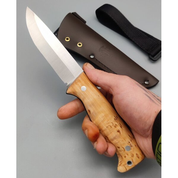 Peltonen Knives Puukko M07 Ranger Bushcraft Curly Birch 14C28N