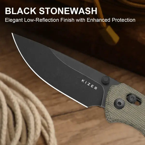 Kizer T1 CD Clutch Lock Folder Nitro-V Stahl Norplex UltreX™ Micarta