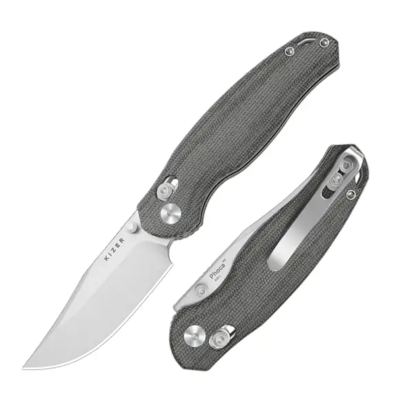 Kizer Phoca CC Clutch Lock Folder AEB-L Stahl Norplex UltreX™ Micarta