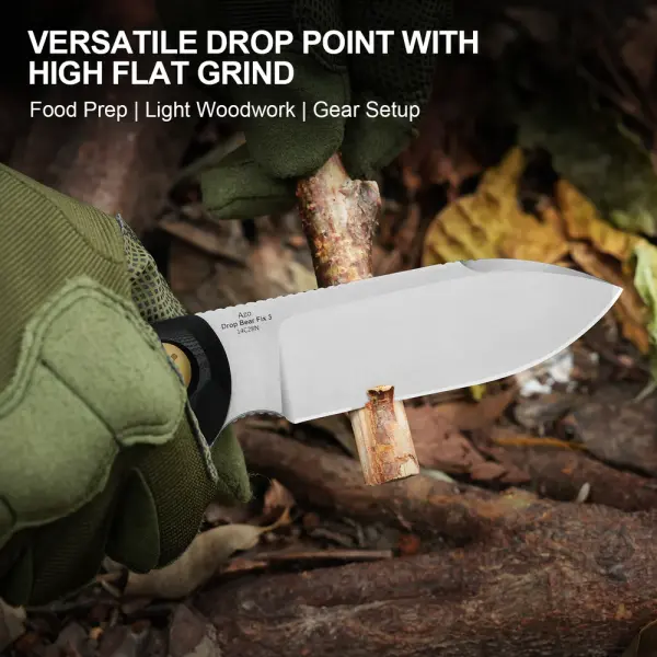 Kizer Drop Bear Fix 3 Outdoormesser 14C28N Stahl G10 Black