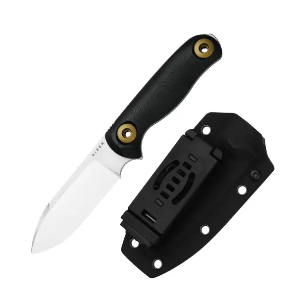 Kizer Drop Bear Fix 3 Outdoormesser 14C28N Stahl G10 Black