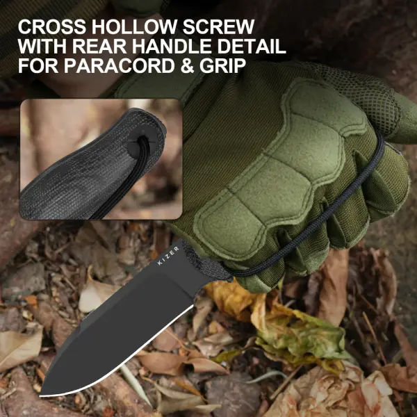 Kizer Drop Bear Fix 3 Outdoormesser 1095 Stahl All Black