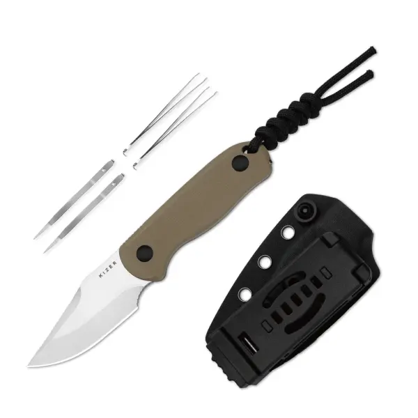 Kizer Drop Bear Fixed Blade AEB-L Stahl G10 EDC