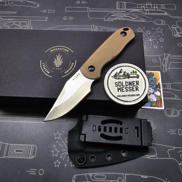 Kizer Drop Bear Fixed Blade AEB-L Stahl G10 EDC