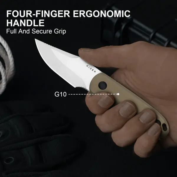 Kizer Drop Bear Fixed Blade AEB-L Stahl G10 EDC
