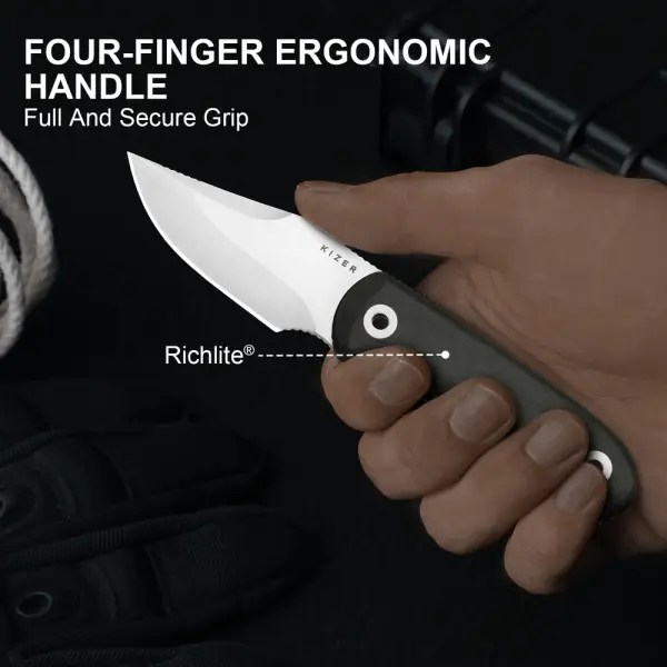 Kizer Drop Bear Fixed Blade S45VN Stahl Richlite EDC
