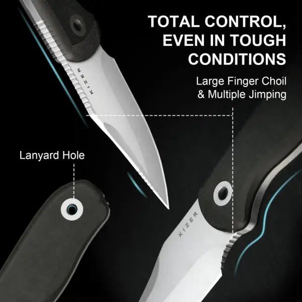 Kizer Drop Bear Fixed Blade S45VN Stahl Richlite EDC