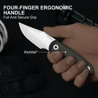 Kizer Drop Bear Fixed Blade S45VN Stahl Richlite EDC