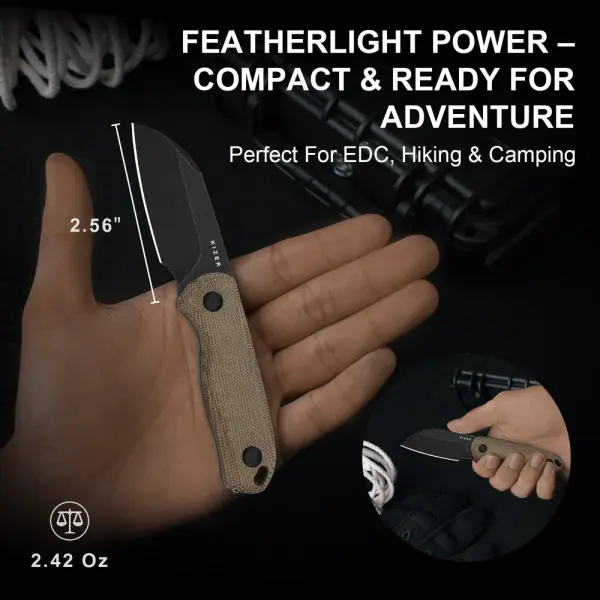 Kizer Drop Bear Fixed Blade AEBL Stahl Norplex UltreX™ Micarta