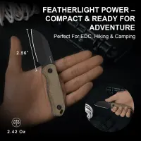 Kizer Drop Bear Fixed Blade AEBL Stahl Norplex...