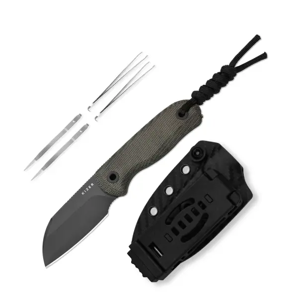 Kizer Drop Bear Fixed Blade S45N Stahl Norplex UltreX™ Micarta