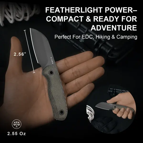 Kizer Drop Bear Fixed Blade S45N Stahl Norplex UltreX™ Micarta