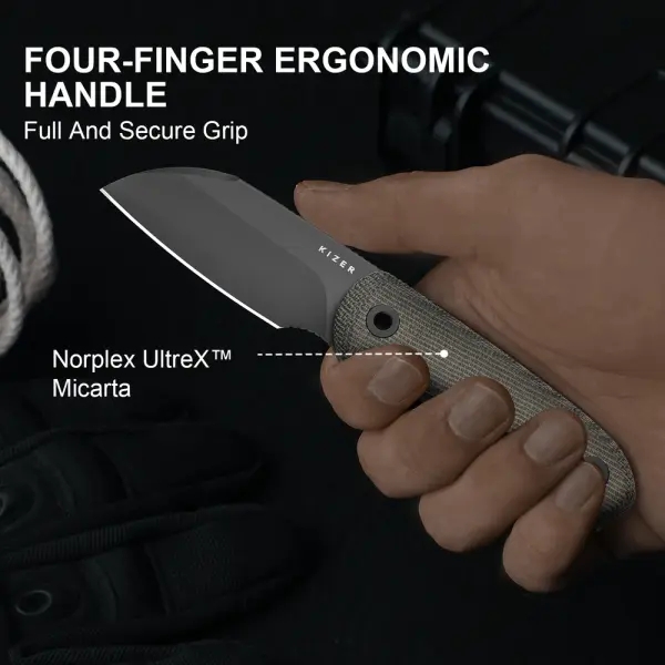 Kizer Drop Bear Fixed Blade S45N Stahl Norplex UltreX™ Micarta