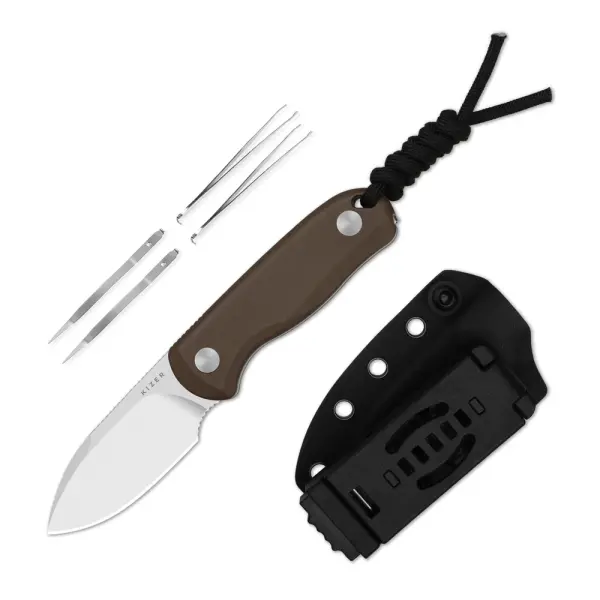 Kizer Drop Bear Fixed Blade 14C28N Stahl Norplex UltreX™ Micarta EDC
