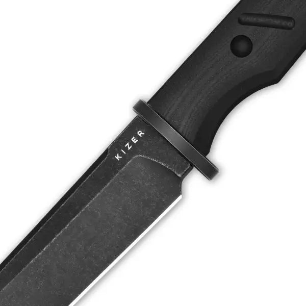 Kizer Camp 180 Fixed Blade AEB-L Stahl G10 All Black Kydexscheide