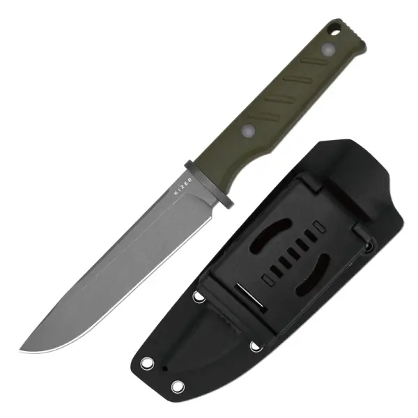 Kizer Camp 180 Fixed Blade AEB-L Stahl G10 Green Kydexscheide