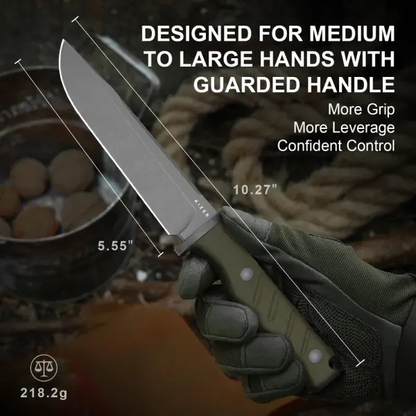 Kizer Camp 180 Fixed Blade AEB-L Stahl G10 Green Kydexscheide