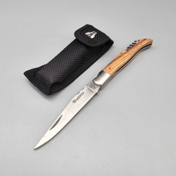 Baladeo Laguiole Corkscrew Zebra Wood Vespermesser Slipjoint