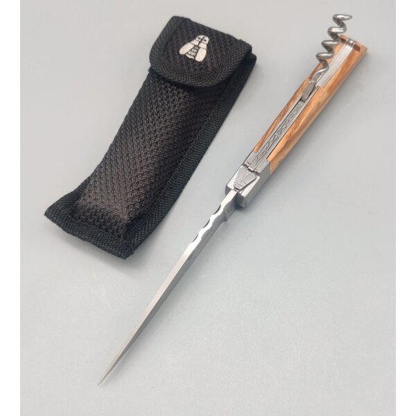 Baladeo Laguiole Corkscrew Zebra Wood Vespermesser Slipjoint