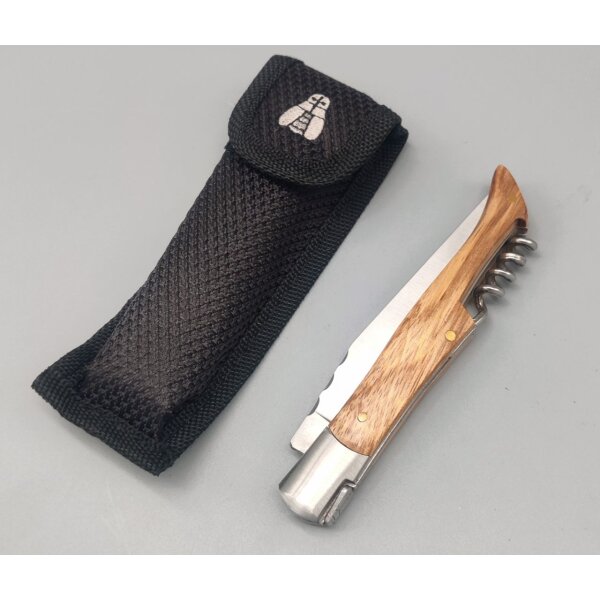 Baladeo Laguiole Corkscrew Zebra Wood Vespermesser Slipjoint