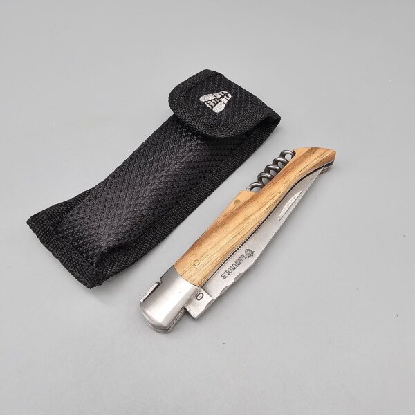 Baladeo Laguiole Corkscrew Zebra Wood Vespermesser Slipjoint