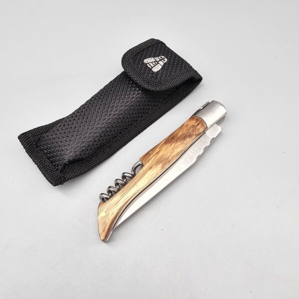 Baladeo Laguiole Corkscrew Zebra Wood Vespermesser Slipjoint
