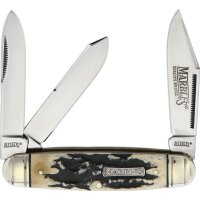 Marbles Large Black Stag Cattleman Whittler Slipjoint...